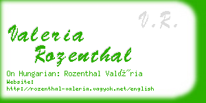 valeria rozenthal business card